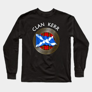 Clan Kerr Crest & Tartan Knot Long Sleeve T-Shirt